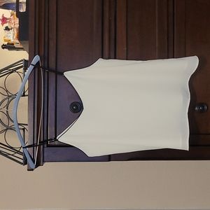 Cream camisole with Black piping
